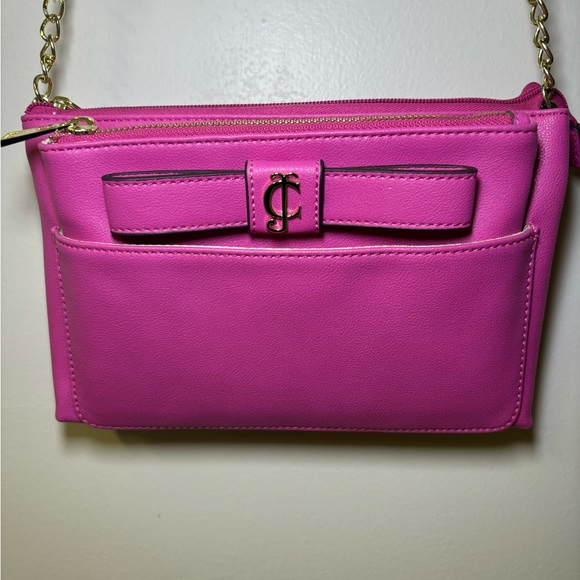 Juicy Couture Los Angeles Pink Crossbody Purse Chain Strap 6.5x10 - Picture 1 of 16
